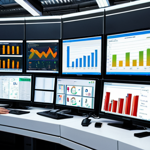 Real-time Data Analysis in Manufacturing**

*   Prompt: "Manufacturing plant control room, real-time data dashboards displaying complex process metrics, sensors monitoring equipment, engineers analyzing data, advanced technology, Industry 4.0, predictive maintenance, IoT, dynamic visualization, futuristic."

**